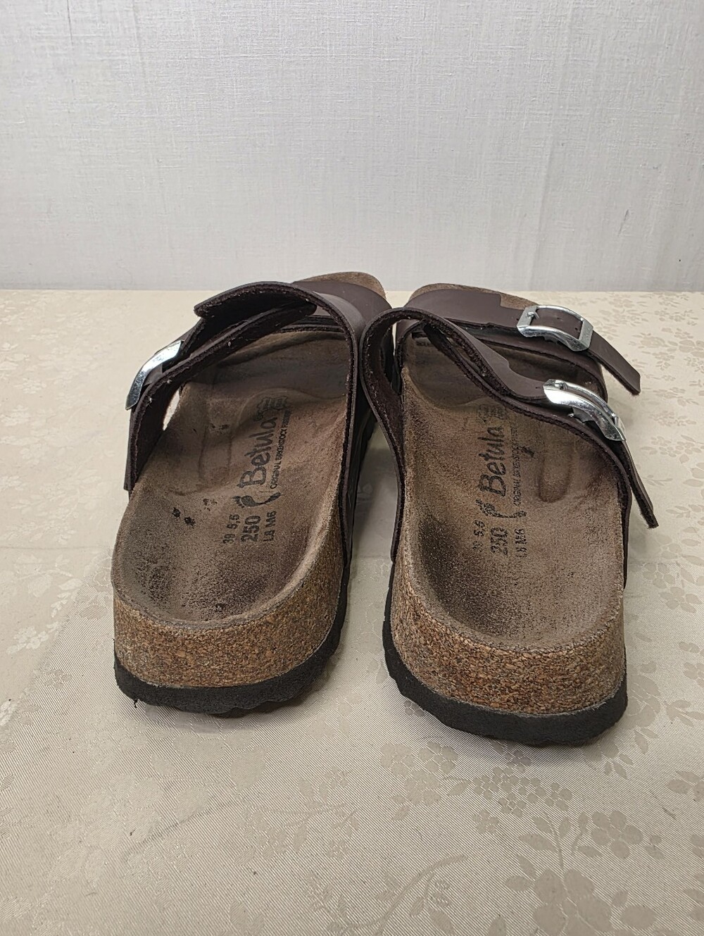 Betula by Birkenstock Double Strap Slide Sandals Brown Size 39 L8 - Picture 6 of 8